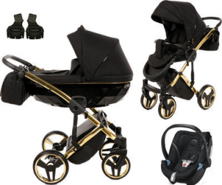 Kočárek JUNAMA DIAMOND, 2020 + autosedačka CYBEX Aton 05 black